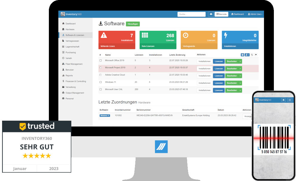 Lizenzmanagement mit Inventory360