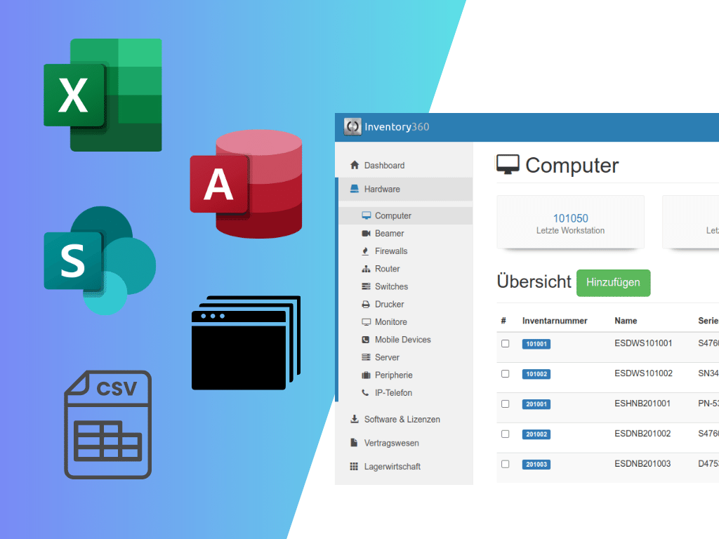 Migrationsassistent zum Import von Daten aus bestehenden Systemen