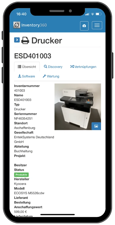 Objekt fertig inventarisiert