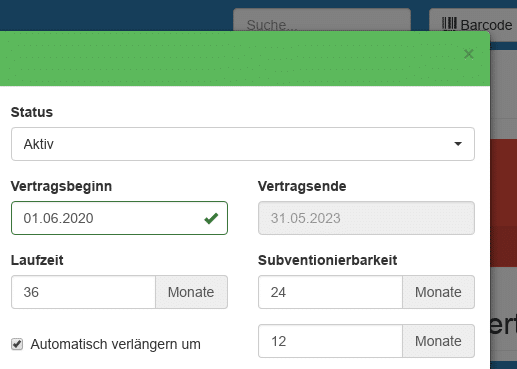 Automatische Vertragsverlängerung von Verträgen